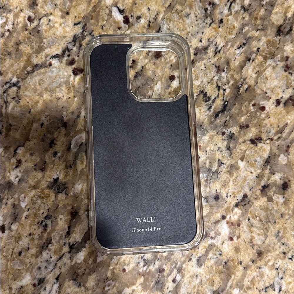 Walli Iphone 14 Pro Wallet Case Card Holder Creamsicle View 3